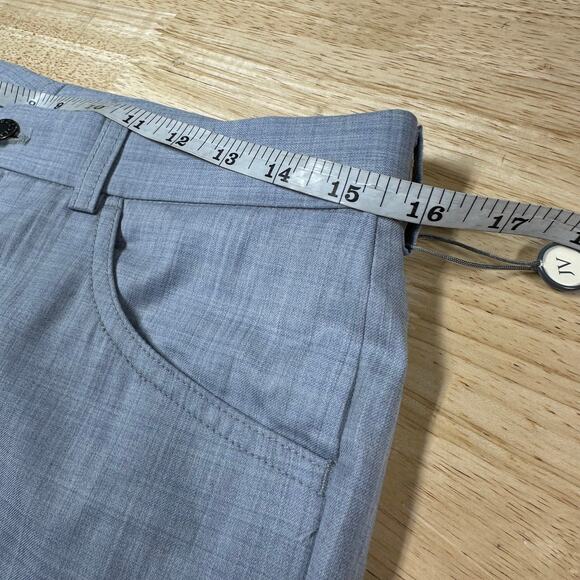 Jack Victor NWT Sage 100% Wool Blue Window Pane Dress Pants Men's Size 30R - Picture 8 of 10